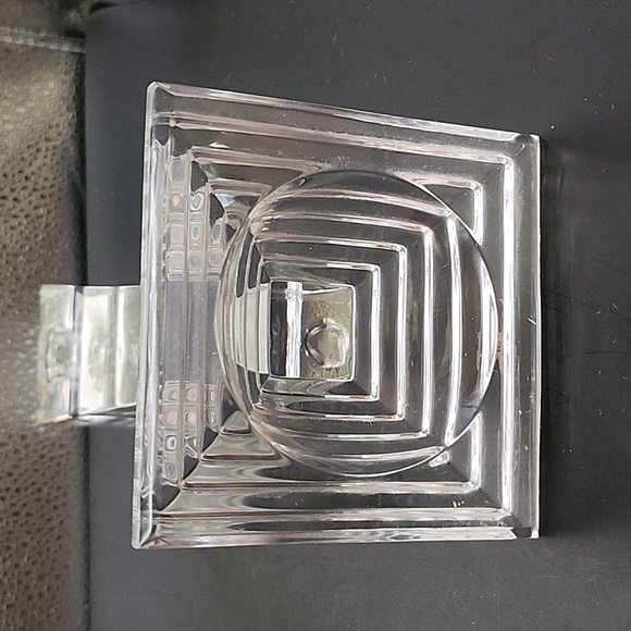 Pillar Candlestick Heavy Glass 8.25" - Picture 6 of 8